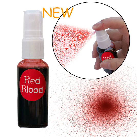 30ml Fake Blood Spray Halloween Party Bleeding Makeup Zombie Horror Vampire Hematopoietic Props Halloween Decoration