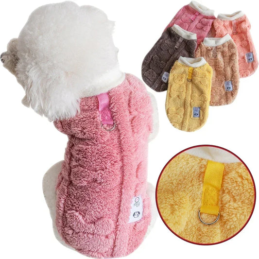 Soft Fleece Dog Clothes Winter Warm Puppy Kitten Pullover Pet Clothes for Small Dogs Chihuahua Bulldog Apparel Sweater for Dogs