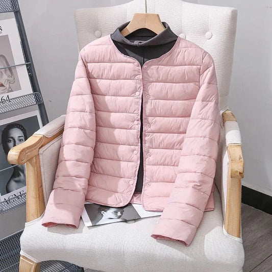 2023 New Autumn Winter Women Short Down Cotton Jacket Women Parkas Thin light Liner Warm Coat Female Casual Outwear Lady Tops